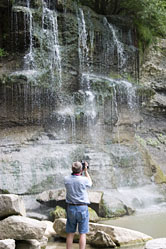 Tom video taping Rock Glen Falls