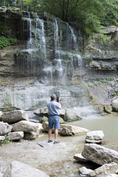 Tom video taping Rock Glen Falls